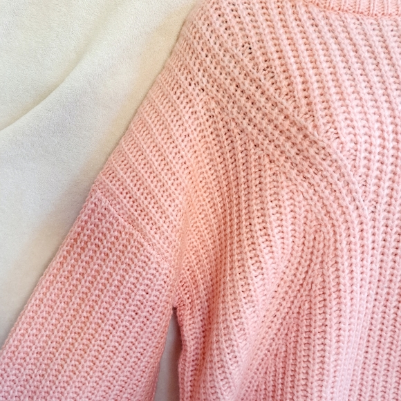 A New Day Womens Plus Size Pink Pullover Stitched Sweater - Picture 3 of 10